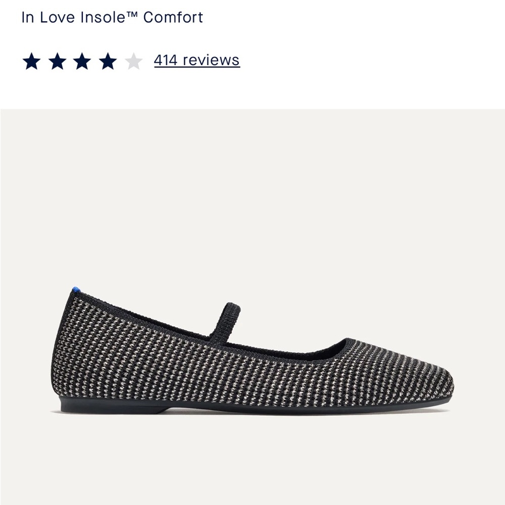 Black and White Knit Mary Jane Ballet Flat - In Love Insole™ Comfort